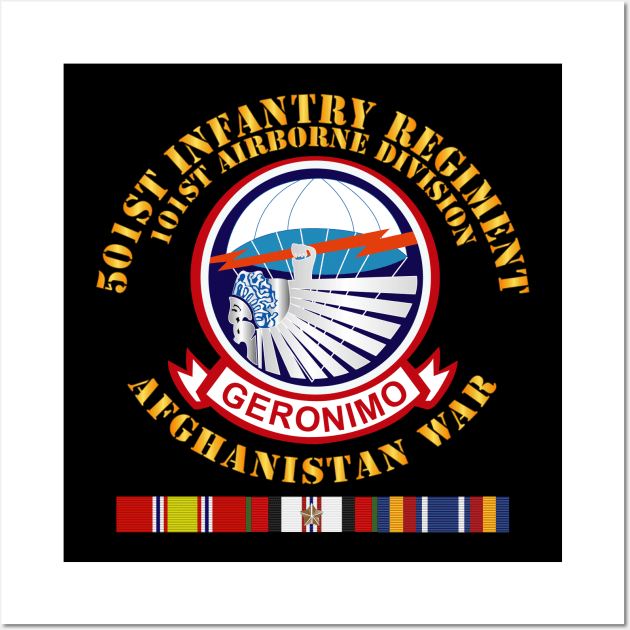 501st Infantry Regiment w AFGHAN SVC Wall Art by twix123844